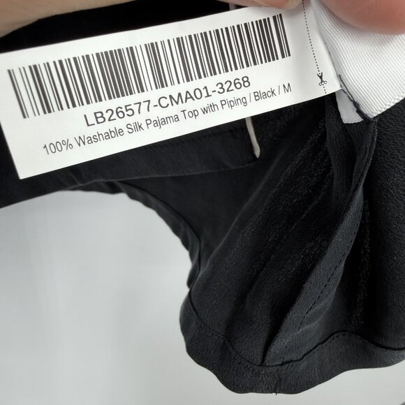 Quince Washable Silk Pajama Top With Piping Size M Women’s Button Front Collared - Picture 5 of 5